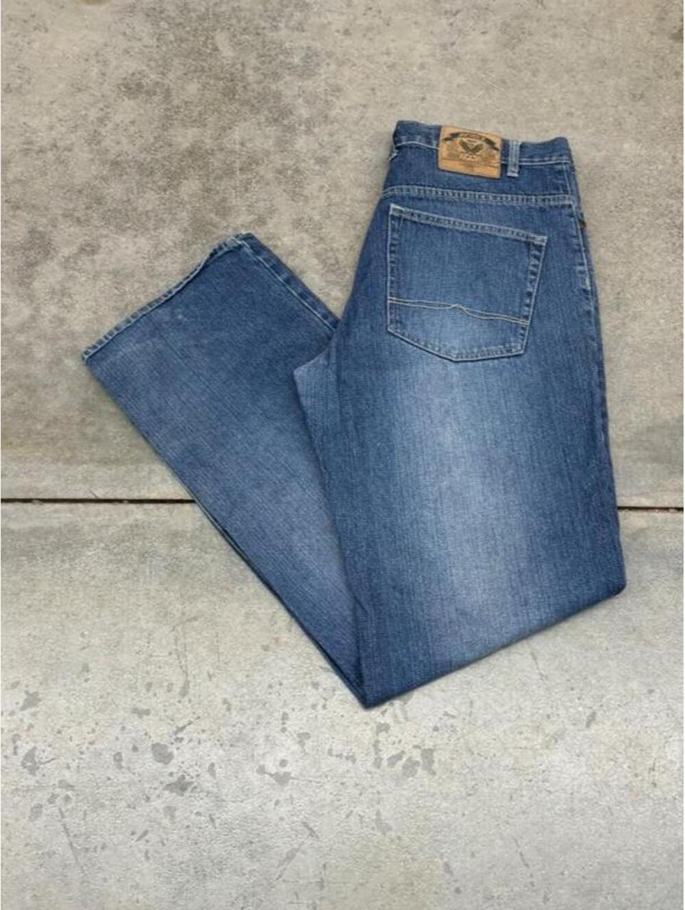 vintage avirex blue relaxed baggy fit jeans size 32 x 34